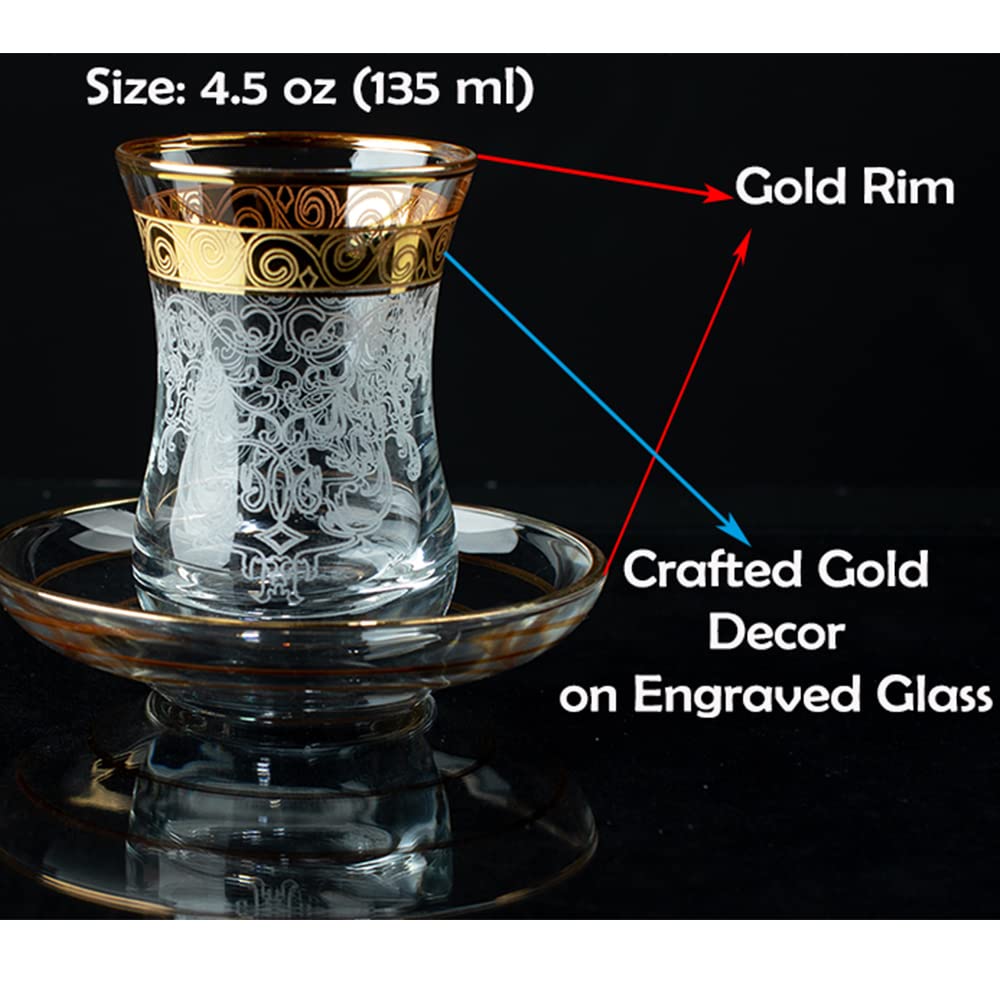 Amazon | Vissmarta ヴィンテージ トルコ ティーグラス カップ